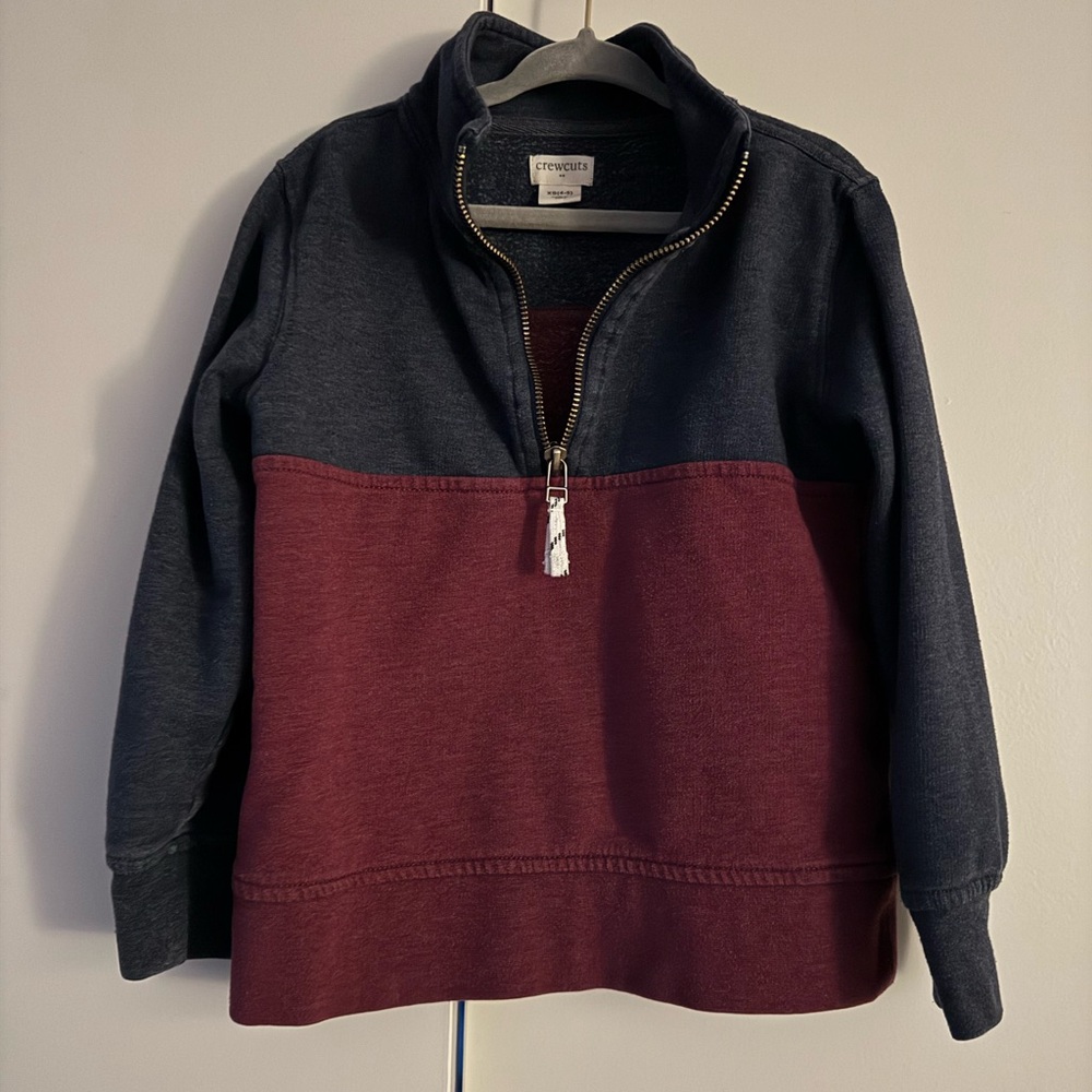J. Crew Boys Half Zip Sweatshirt Size X-Small (4-5) in excellent condition